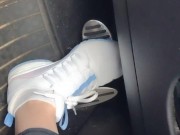 Pedal pumping in my sneakers while my mini Cooper is running 14/16