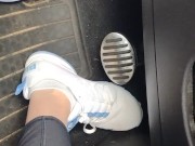 Pedal pumping in my sneakers while my mini Cooper is running 16/16