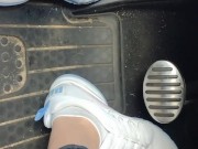 Pedal pumping in my sneakers while my mini Cooper is running 5/16