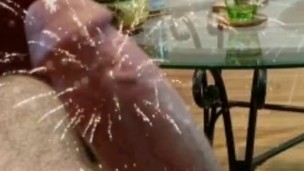 Big hot penis with fireworks cuming out.