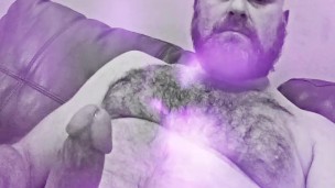 Hairy bear cub with a big cock