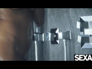 Cute brunette and her sexy Black girlfriend eat pussy in a 69 2/16