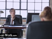 Super sexy lesbian trio at work 1/16