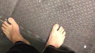 Pissing Into The Washing Machine To Pre-Soak Those Dirty Towels With Hot Piss Before Washing Them