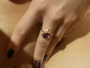 Close up pussy penetration, cum on clit 3/16