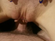 Close up pussy penetration, cum on clit 5/16