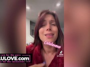 Babe showing squirt spray closeup then ranting about tit job plans & stretching and smushing pussy lips play - Lelu Love 11/16