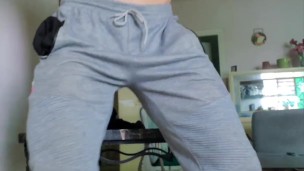 Dirty briefs, hot man and intense orgasm with thick cum