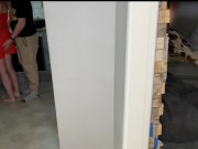 Friend fuck me in the kitchen while my husband play games. 4/16