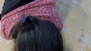 Younger StepSister shows her red Panty