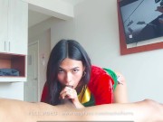 Hermosa cachonda y sensual viene a follar con su disfraz. 9/16