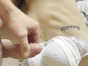 I cum quietly on her small tits 12/16