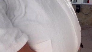 Fat daddy in a 6XL robe