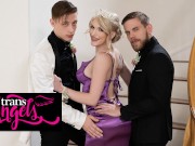 TRANS ANGELS - Izzy Wilde Takes Cole Church's & Steve Rickz's Dicks From Behind At The Prom Night