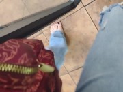 Going for a drive to the store in my jeans hard driving and pedal pumping & barefoot in public 6/16