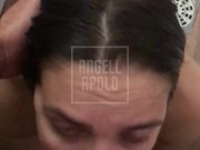 Gozando na cara da branquinha no banho 8/16