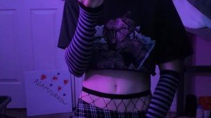 Femboy Teen In Fishnets Shows Off Deepthroating Skills Until They Cum