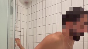 Underwear humping in the shower