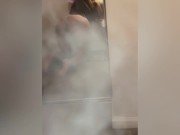 Long Curly Hair Latina Shows Off Her Curvy Body Slim Waist Thick Natural Ass In Purple Lingerie 9/16