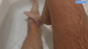 Skinny Twink Plays And Jerks His Cock In The Bath