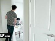 Appalled StepMom Catches Her StepSon Touching Himself While His StepSister Dances On The Bed - MYLF