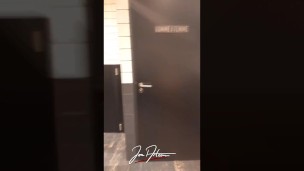 This handsome boy pisses pee in a public urinal in a crowded restaurant. Jon Arteen gay porn video