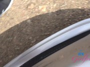 Amateur hookup with model Renee Rose blowjob in car and foot fetish (roadhead) POV 14/16