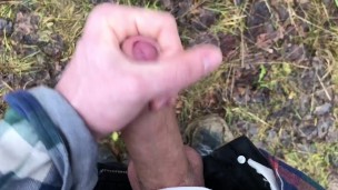 EXTREME! Hottest Teen Masturbates His Big Dick Outdoors / uncut / perfect dick size / sexy / fit