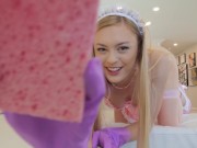 Hot Blonde Maid Stuffed With A Whole Lot Of Cum After Cleaning Around The House 3/16