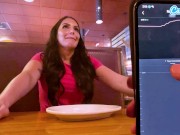 Cumming In Public With Big Dildo At Lunch! Public Female Loud Orgasm Interactive Toy 15/16
