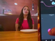 Cumming In Public With Big Dildo At Lunch! Public Female Loud Orgasm Interactive Toy 4/16