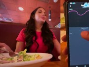 Cumming In Public With Big Dildo At Lunch! Public Female Loud Orgasm Interactive Toy 9/16