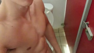 Cumshot in the locker room of my job :)