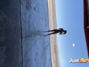 Perfect Tit Babe Strips and Fucks in Deserted Ghost Town 1/16