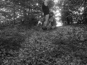 TRAIN MY SLUT TO BE GOOD ON DOG LEASH TOTALLY NAKED IN THE WOODS 12/16