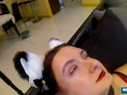 Redhead cutie moans from stimulation 4/16