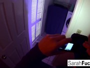 Sarah Jessie gives a BJ in the bathroom 10/16