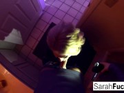 Sarah Jessie gives a BJ in the bathroom 6/16