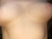 arms above my head, titties swinging and bouncing 5/16