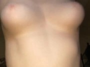 arms above my head, titties swinging and bouncing 7/16