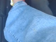 Hot blonde smashing Twinkies on pedals as she's pedal pumping 1/16