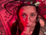Cute Horny Halloween Witch Gets DeepThroat and Anal Creampie 4/16