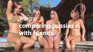 Comparing pussies with friends