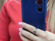 Public risky masturbation, Mall Dressing room 16/16