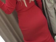 Public risky masturbation, Mall Dressing room 3/16