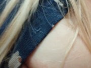 Public Squirt in a Dressing room, hot cute blonde milf 7/16