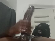 Hot sexy guy talks dirty let me make your tight wet pussy cum on this big black dick rough names! 2/16