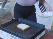 (IG: urninalee) easy camping with breakfast