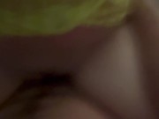 Scouse couple Bella riding Luke fast 10/16