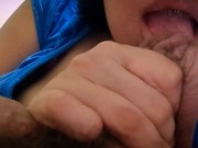YOUNG STEPDAUGHTER MAKES ORAL SEX TO HER OLD STEPDAD, HOMEMADE BLOWJOB 6/16